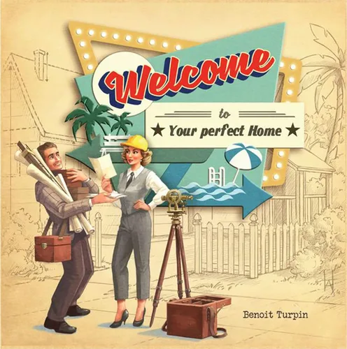 Vista 2 de Bienvenido a... Tu juego de mesa perfecto para el hogar Juego de estrategia de construcción de ciudades Juego de aventura narrativa para adultos