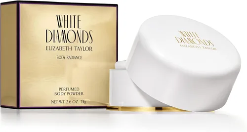 Vista 2 de Polvo corporal para mujer de Elizabeth Taylor, White Diamonds, fragancia con polvo corporal, 2.6 Oz