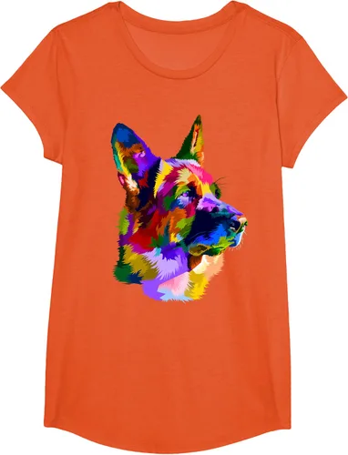 Vista 78 de Camiseta con retrato de pastor alemán para dueños de perros, Negro, S