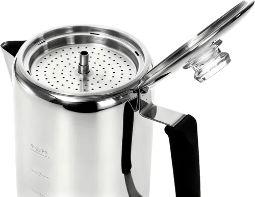Vista 3 de Cididu Cafetera de acero inoxidable para camping, cafetera para exteriores, estufa duradera, cafetera de cerveza en fuego, ideal para campamento
