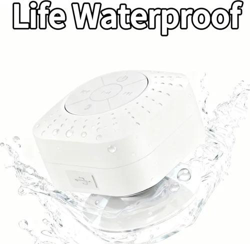 Vista 6 de Altavoces de Ducha Bluetooth, Altavoz Inalámbrico Portátil para Exteriores con Ventosa, se Empareja Fácilmente con Teléfonos, Tabletas, Computadora