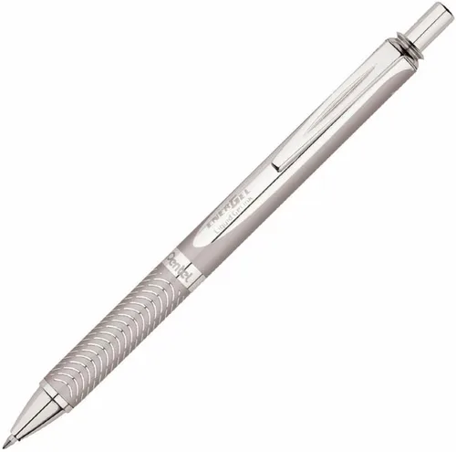 Vista 5 de Pentel BL407-A Línea Ancho, Rodillo de Gel Líquido Sterling con Mecanismo de Presión, 0.014 in Oro
