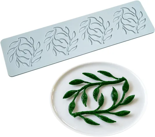 Vista 20 de Molde de encaje de hojas huecas 3D para fondant, molde de múltiples hojas y flores para dulces, chocolate, azúcar, decoración de pasteles, parte