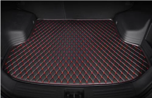 Vista 9 de Tapete de carga personalizado para maletero de automóvil, impermeable, antideslizante, protección para todo tipo de clima, material de cuero Negro