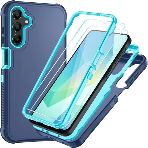 Vista 8 de Funda para Samsung Galaxy A16 5G: Cubierta de Teléfono a Prueba de Golpes de 3 Capas con Protector de Pantalla HD, Protección Híbrida Protectiva