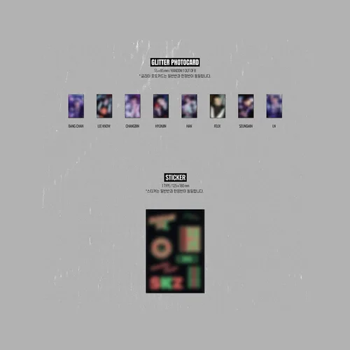Vista 5 de Stray Kids Christmas EveL Holiday Special Single Standard Ver. Photobook R + Photocard + Glitter Photocard + Sticker + 5 Extra Photocards