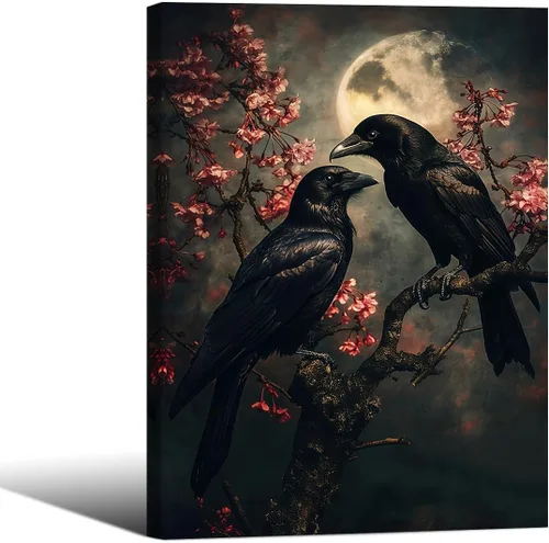 Vista 40 de Lienzo enmarcado negro para pared, póster de Halloween Dark Academia, pintura de gato negro, fantasma en la bañera, imágenes góticas de terror