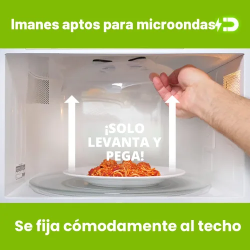 Vista 4 de HOVER COVER Tapa Magnética para Microondas, Cubierta Transparente para Alimentos - Con Ventilación y Magnética, 30,5 cm, Cubierta de Plato de Grado