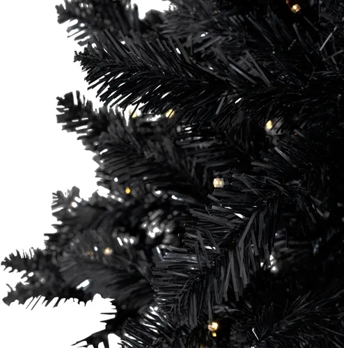 Vista 9 de Naomi Home Dakota - Árbol de Navidad negro preiluminado de 6.5 pies