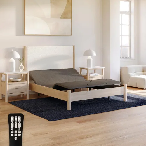 Vista 8 de Adjustable Comfort - Base de cama ajustable tapizada y cómoda 2.0 con motores mejorados, masaje, control remoto inalámbrico, puerto USB
