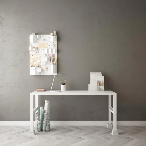 Vista 7 de Elevadores de cama de 1 pulgada, resistentes, paquete de 4 elevadores de muebles de cama, elevadores de 1,500 libras para sofá y mesa, color blanco