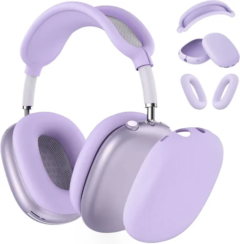 Vista 32 de Funda rígida para AirPods Max con modo de sueño, funda de transporte para auriculares con almohadillas de silicona para AirPods