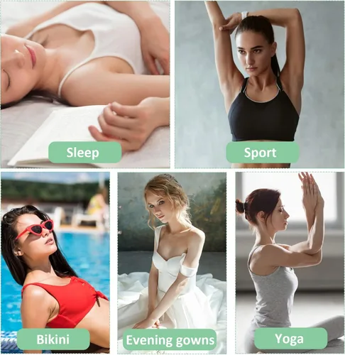 Vista 8 de Abaodam 12 pares de almohadillas de brasier deportivo para mujer, accesorios de ropa, Como se muestra