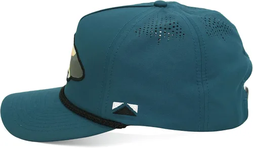 Vista 17 de Paramount Outdoors Sombrero de pesca de trucha al atardecer, diseño de silueta de pez de montaña, sombrero para exteriores con cómodo Snapback