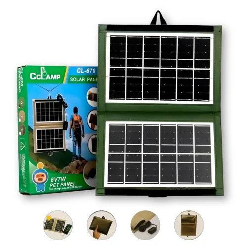Panel Solar Puerto Usb 6V 7w Cl-670 de IMPONOVEDADES