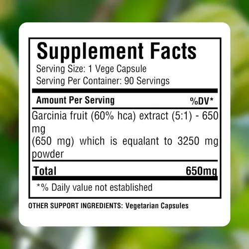 Vista 3 de Herbsforever Suplemento de extracto de Garcinia Cambogia Apoya un estilo de vida saludable y control de peso Fórmula a base de hierbas naturales