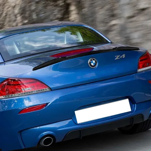 Vista 5 de Alerón de la tapa trasera del maletero de fibra de carbono real negra compatible con BMW Z4 E89 2009-2016, JDM 2010 2011 2012 2013 2014 2015