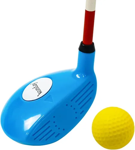Vista 5 de Juego de palos de golf para niños, juego de golf KONDAY Kids, incluye unidad, plancha, putter, bolsa de transporte y pelotas suaves para mano derecha
