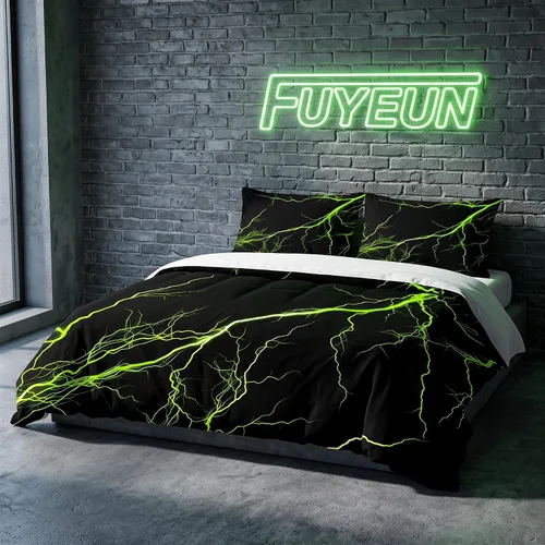 Vista 13 de Green Abstract Comforter Set Twin,Modern Grunge Bedding for Kids Boy Abstract 16