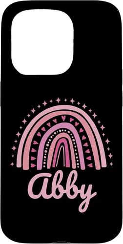 Vista 14 de Abby Name Personalized Funny Women Pink Rainbow Abby Case for iPhone 16