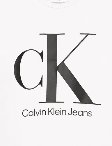 Vista 3 de Calvin Klein - Camisa de cuello redondo para niño con logotipo clásico CK