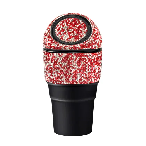 Vista 9 de Bling - Papelera de basura con tapa para automóvil, hogar, oficina, cocina, dormitorio.
