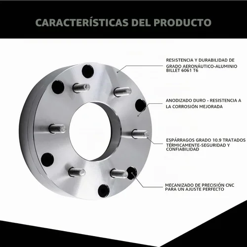 Vista 2 de EZAccessory 2 adaptadores de rueda de 8 x 6.5 a 6 x 5.5 para Ford Chevy Dodge Hub y Mount 6 Lug Chevy Toyota Wheels