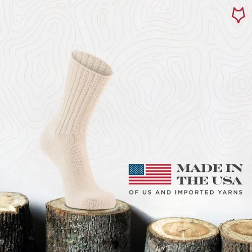 Vista 2 de FoxRiver Calcetines deportivos de lana clásica para hombres y mujeres reforzados para máxima durabilidad natural talla L 1177