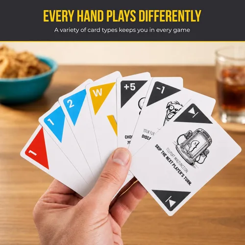 Vista 5 de Juego de cartas – Juego de cartas familiar de ritmo rápido estilo Rummy para niños, adolescentes y adultos A partir de 7 años 2 a 4 jugadores