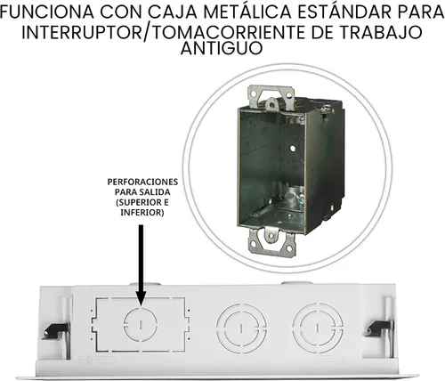 Vista 10 de Legrand - Gestión de cables OnQ, caja multimedia en pared, carcasa de cableado estructurado de doble propósito, caja de almacenamiento empotrada