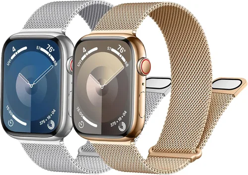 Vista 22 de Correa milanesa para Apple Watch Band de 1.575 pulgadas, 1.732 pulgadas, 1.614 pulgadas, 1.772 pulgadas, 1.654 pulgadas, 1.614 pulgadas, 1.614