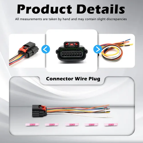 Vista 7 de PT3714 S2507 Sensor de flujo de aire masivo MAF Conector Arnés de cableado