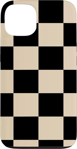 Vista 7 de Black and Beige Classic Checkered Big Checkerboard Pattern Case for iPhone 16