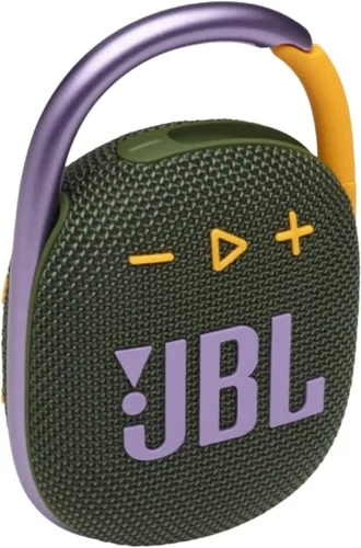 Vista 5 de JBL Paquete de altavoces Bluetooth portátil Clip 4 con bolsa de transporte protectora CCI Deluxe (verde)