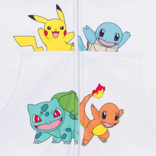 Vista 5 de Pokemon Hoodie - Pokeball Character Hooded Zip Sweatshirt for Youth Boys, Girls and Teens Ages 4-18