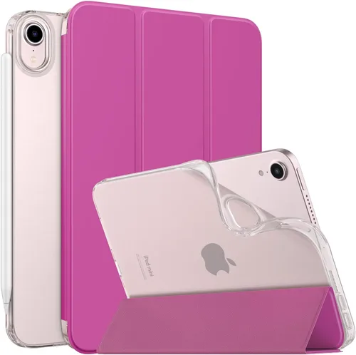Vista 21 de MoKo Funda para el nuevo iPad mini 7 (A17 Pro) 2024, Funda para iPad mini de 6ª generación 2021 (21,08 cm), Funda para iPad mini 6, Funda trasera