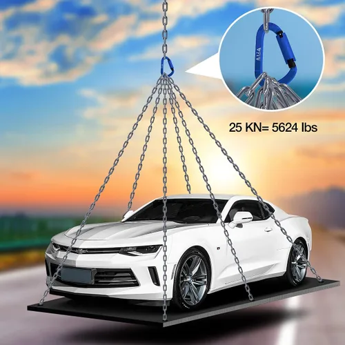 Vista 5 de Mosquetones de Escalada en Roca con Bloqueo Automático, Certificados UIAA Profesionales 25KN (5620 lbs) Mosquetones Resistentes para Rappel 10