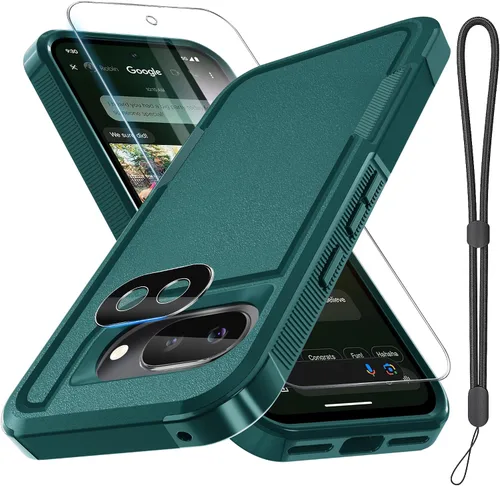 Vista 53 de Funda para Google Pixel 7A, Funda Protectora de Teléfono de Cuerpo Completo Resistente de Trabajo Pesado Robusta a Prueba de Golpes con Correa