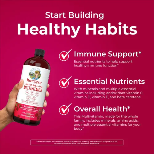 Vista 5 de Multivitamínico para mujeres, hombres y niños, vitaminas líquidas de suplemento de apoyo inmunológico y energético. Impulsor de belleza, vegano, sin