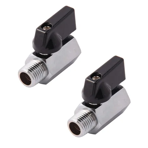 Vista 6 de Válvula de bola de latón mini NPT hembra x macho de 1/2