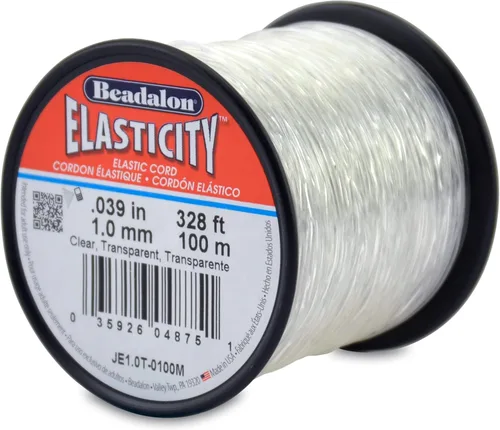 Vista 36 de Beadalon - Cordón elástico para joyería (0,5 mm, 5 m), color negro
