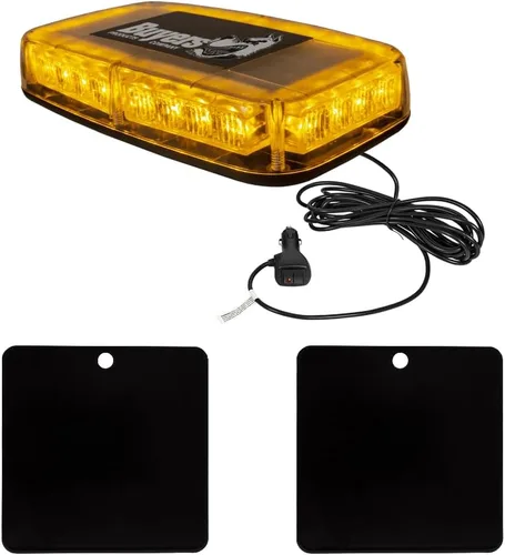 Vista 9 de Buyers Products 8891040, Mini barra de luz LED rectangular de 11 pulgadas multimontaje, magnética o montada permanentemente, luz de seguridad