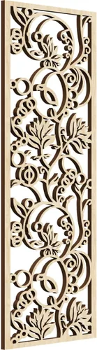 Vista 94 de Caspian Paneles de pared de madera con calado decorativo perforado, 9 3/8 pulgadas de ancho x 24 3/8 pulgadas de alto x 1/4 de alto, cereza