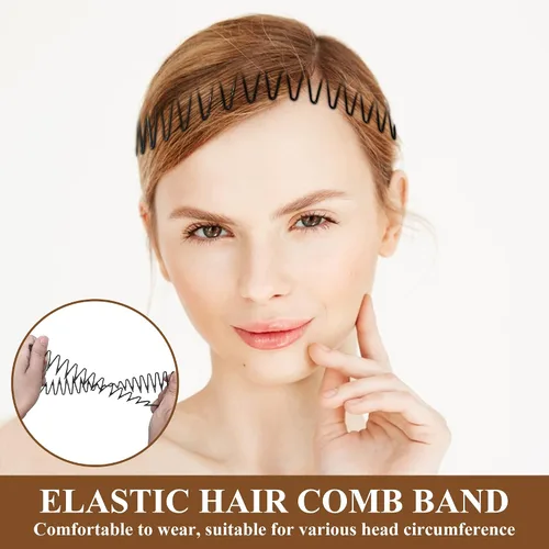 Vista 4 de Soft 'N Style Diademas flexibles elásticas para mujeres (3 unidades, color negro)