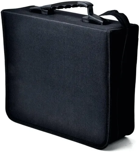 Vista 4 de BlueCubi 288 Capacidad portátil CD DVD carpeta libro fundas disco almacenamiento bolsa de transporte