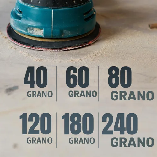 Vista 6 de POWERTEC 10 discos de lijado PSA de grano 80 de 12 pulgadas, papel de lija autoadhesivo de 12 pulgadas para paneles de yeso, carpintería, pintura