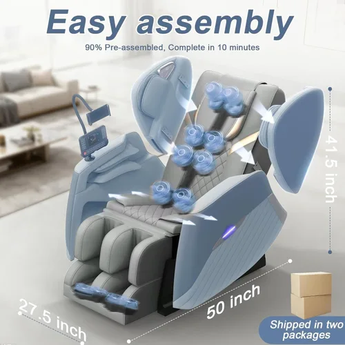 Vista 2 de Massage Chair Full Body, 14 Fixed Rollers Heating for Home