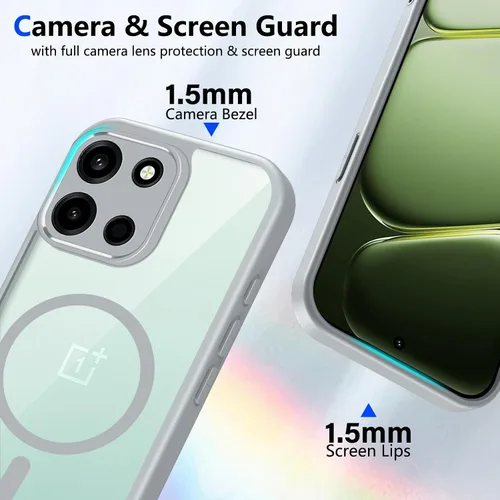 Vista 643 de Funda magnética transparente compatible con Xiaomi 17T, color negro 2 en 1 PC + TPU cubierta de teléfono a prueba de golpes, carcasa protectora