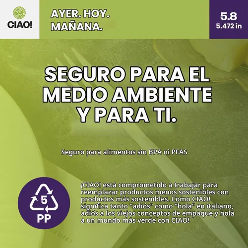 Vista 5 de CIAO! Tenedor blanco desechable de peso medio de 5.8 pulgadas de polipropileno envuelto individualmente (caja de 1000)