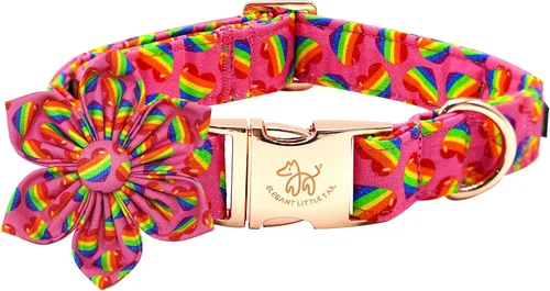 Vista 10 de Collar para perro Elegant little tail de otoño, collares para mascotas de Halloween con flor, lindo estampado de calabaza, collar para cachorro B